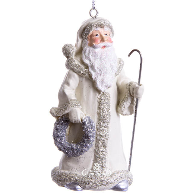 Елочная игрушка Дед Мороз с Венком 10 см Forest Market