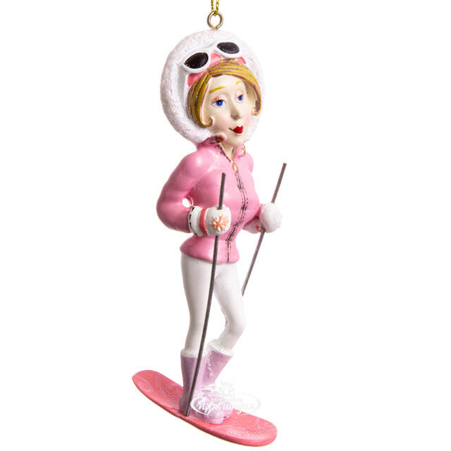 Елочная игрушка Дама на Монолыже 13 см, подвеска Forest Market