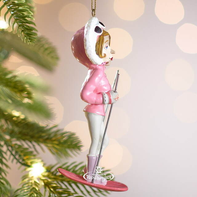 Елочная игрушка Дама на Монолыже 13 см, подвеска Forest Market