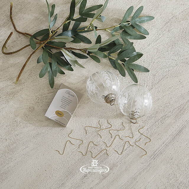 Крючки для елочных игрушек 3.5 см, 50 шт, золотые Kaemingk