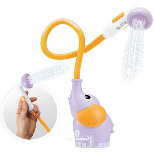 Игрушка для ванной - душ Слоненок, фиолетовая, на батарейках Yookidoo