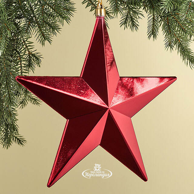 Елочная игрушка Звезда Сириус 30 см красная Winter Deco