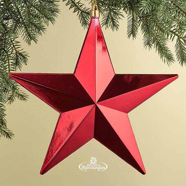 Елочная игрушка Звезда Сириус 30 см красная Winter Deco