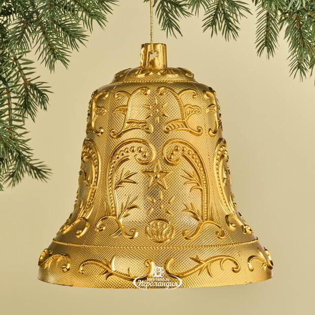 Елочная игрушка Колокольчик Tracery 20 см золотой, подвеска Winter Deco