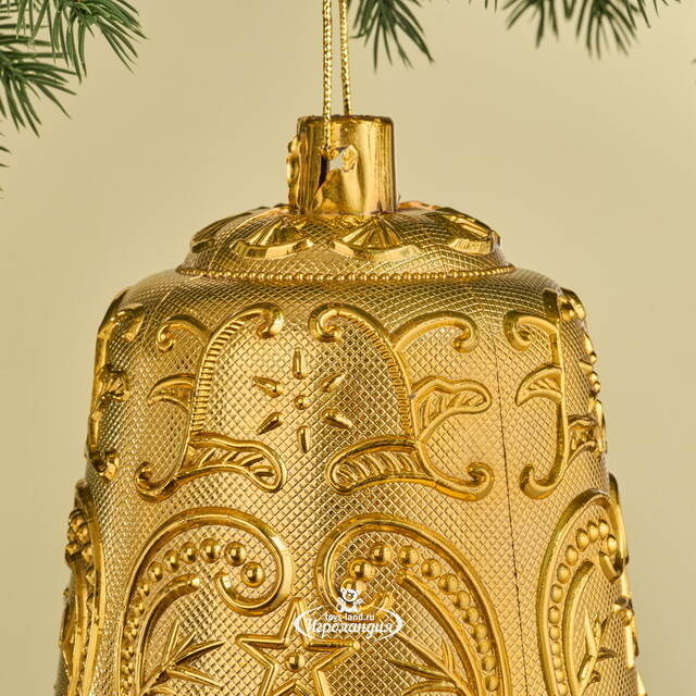 Елочная игрушка Колокольчик Tracery 20 см золотой, подвеска Winter Deco