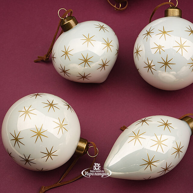 Набор стеклянных шаров Miracle - Морозное утро 8-13 см, 12 шт Winter Deco