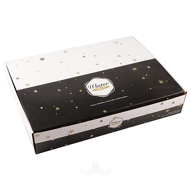 Набор стеклянных елочных игрушек Шишки Amerigo 13 см, 12 шт, подвеска Winter Deco