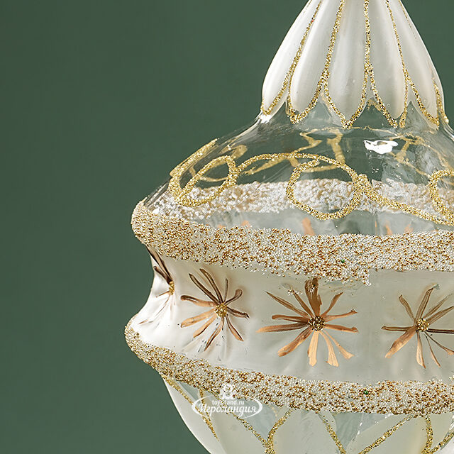 Набор стеклянных елочных игрушек Girolamo 15 см, 3 шт, подвеска Winter Deco