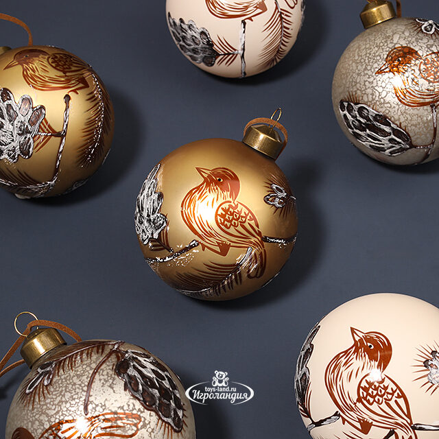 Набор стеклянных шаров Lonate Pozzolo 8 см, 6 шт Winter Deco