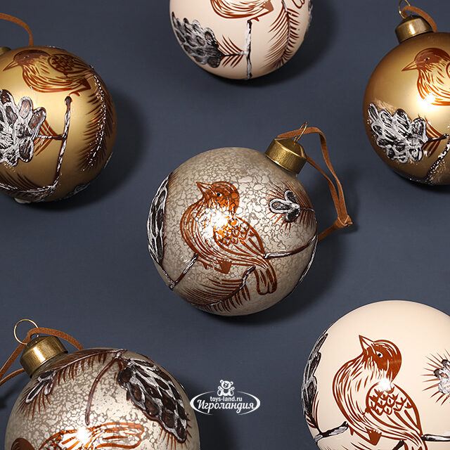Набор стеклянных шаров Lonate Pozzolo 8 см, 6 шт Winter Deco