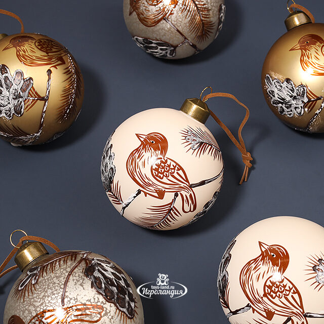 Набор стеклянных шаров Lonate Pozzolo 8 см, 6 шт Winter Deco