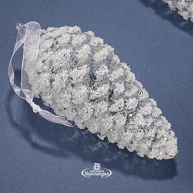 Набор стеклянных елочных игрушек Шишки Forcola 14 см, 6 шт, подвеска Winter Deco
