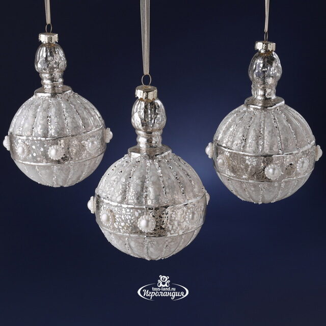 Набор стеклянных шаров Rovere Veronese 13 см, 3 шт Winter Deco