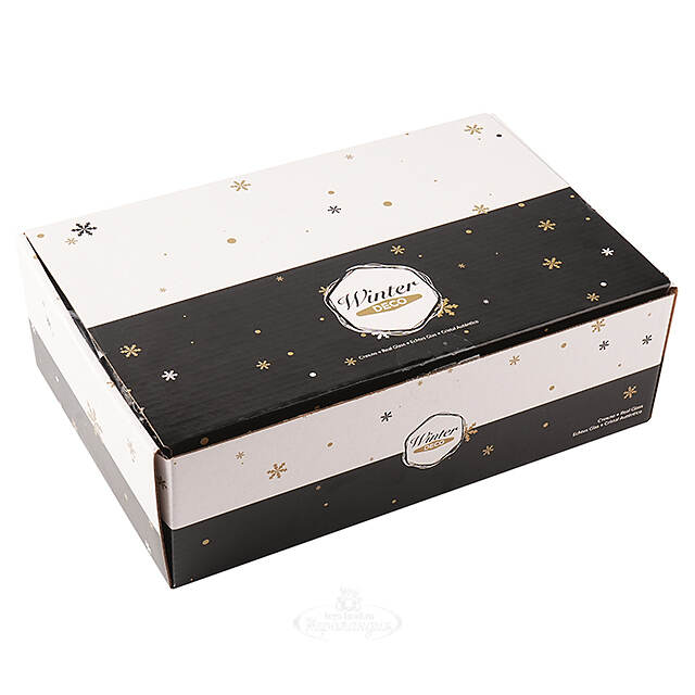 Набор стеклянных елочных игрушек Шишки - Bagnolo in Piano 10 см, 6 шт Winter Deco