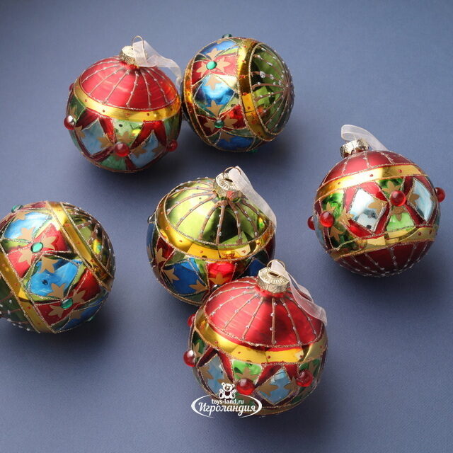 Набор стеклянных шаров Appiano Gentile 8 см, 6 шт Winter Deco