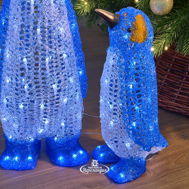 Набор светодиодных фигур Семейство Императорских Пингвинов 34-64 см, 144  холодных белых LED ламп, IP44 Winter Deco