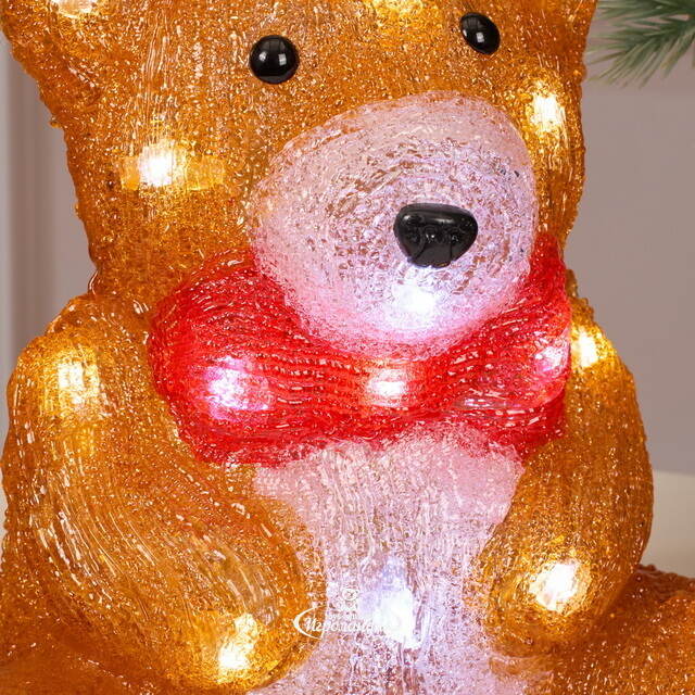 Светодиодная фигура Мишка с бантиком 25 см, 30 холодных белых LED ламп, IP44 Winter Deco
