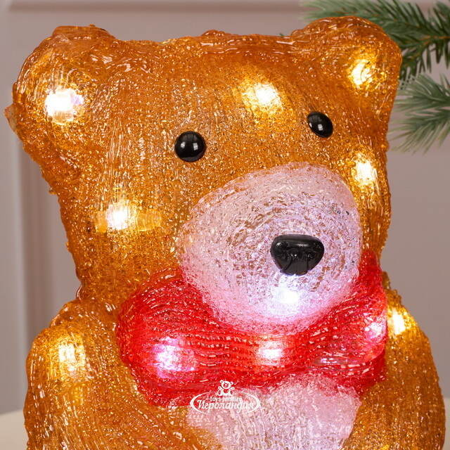 Светодиодная фигура Мишка с бантиком 25 см, 30 холодных белых LED ламп, IP44 Winter Deco
