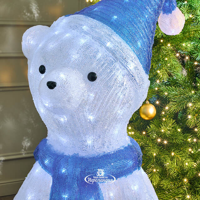 Светодиодная фигура Мишутка в синей шапочке 120 см, 240 холодных белых LED ламп, акрил, IP44 Winter Deco