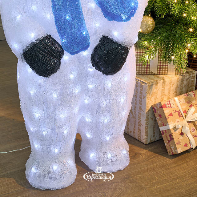 Светодиодная фигура Мишутка в синей шапочке 120 см, 240 холодных белых LED ламп, акрил, IP44 Winter Deco