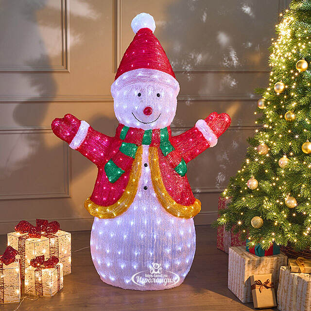 Светодиодная фигура Снеговик - Festa Allegra 145 см, 400 холодных белых LED ламп, акрил, IP44 Winter Deco