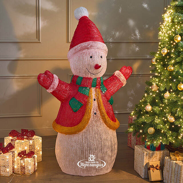 Светодиодная фигура Снеговик - Festa Allegra 145 см, 400 холодных белых LED ламп, акрил, IP44 Winter Deco