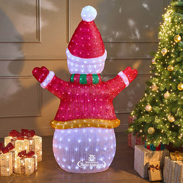 Светодиодная фигура Снеговик - Festa Allegra 145 см, 400 холодных белых LED ламп, акрил, IP44 Winter Deco