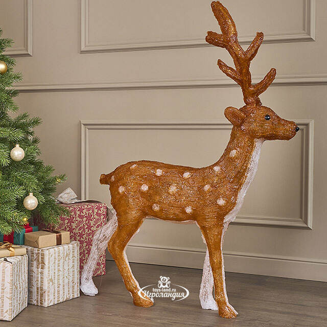 Светодиодный Олень Гард 118 см, 200 теплых белых LED ламп, акрил, IP44 Winter Deco