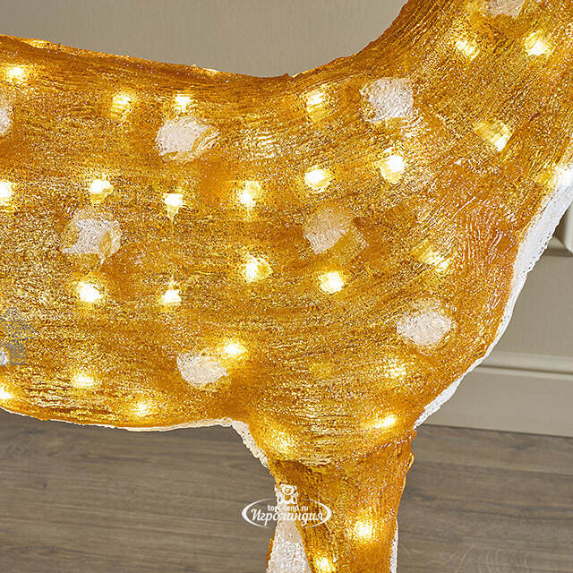 Светодиодный Олень Гард 118 см, 200 теплых белых LED ламп, акрил, IP44 Winter Deco