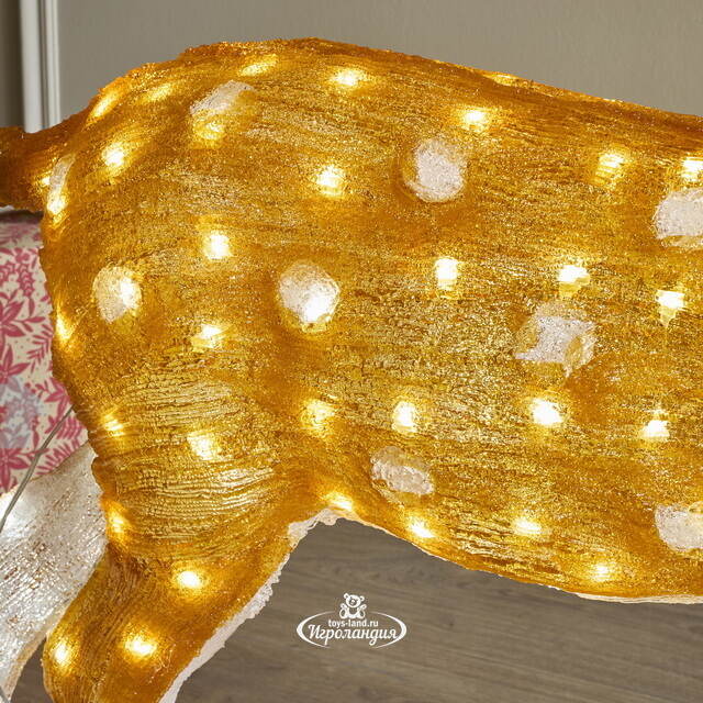 Светодиодный Олень Гард 118 см, 200 теплых белых LED ламп, акрил, IP44 Winter Deco