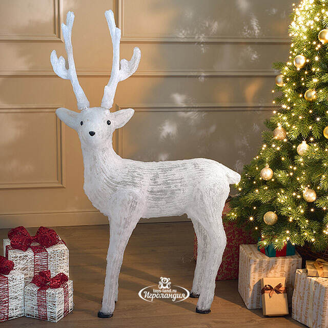 Светодиодный Олень Роско 135 см, 190 холодных белых LED ламп, акрил, IP44 Winter Deco