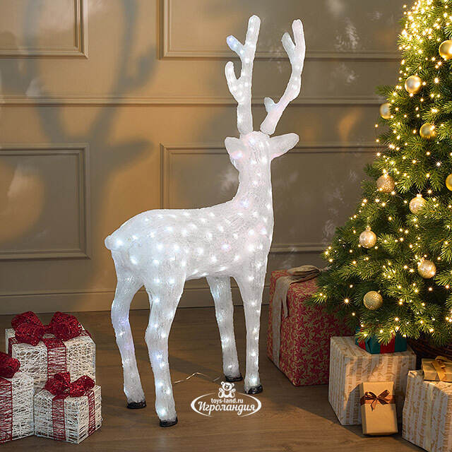 Светодиодный Олень Роско 135 см, 190 холодных белых LED ламп, акрил, IP44 Winter Deco