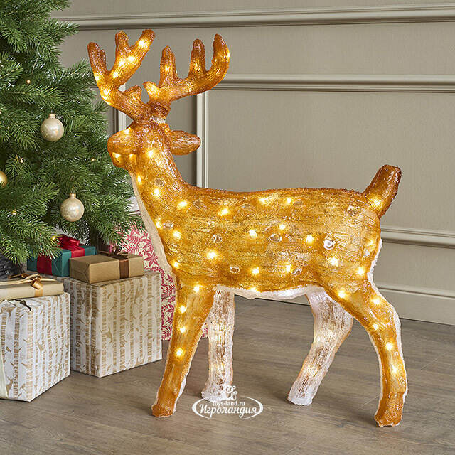 Светодиодный Олень Энико 81 см, 100 теплых белых LED ламп, акрил, IP44 Winter Deco