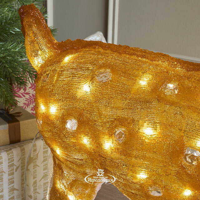 Светодиодный Олень Энико 81 см, 100 теплых белых LED ламп, акрил, IP44 Winter Deco