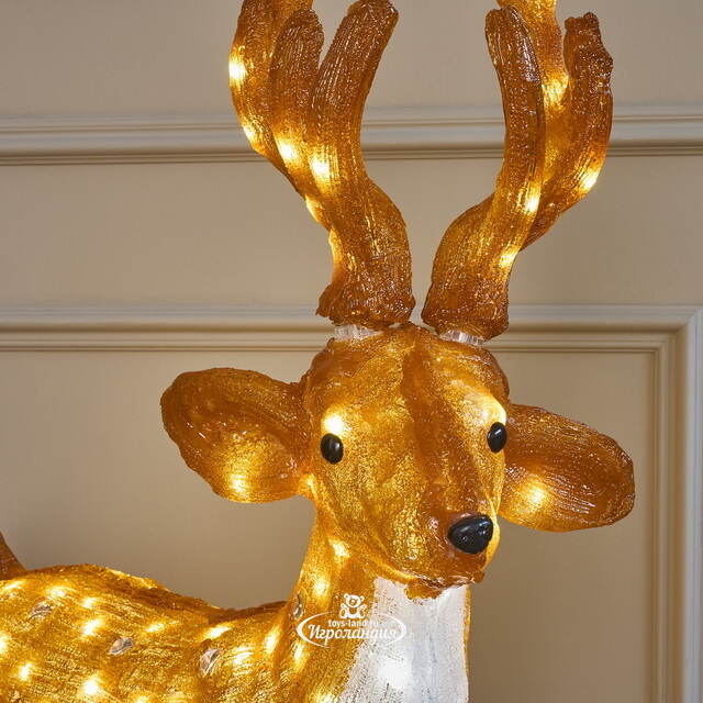 Светодиодный Олень Хирш 110 см, 160 теплых белых LED ламп, акрил, IP44 Winter Deco