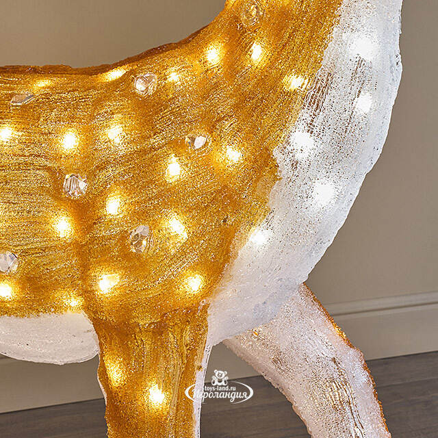 Светодиодный Олень Хирш 110 см, 160 теплых белых LED ламп, акрил, IP44 Winter Deco