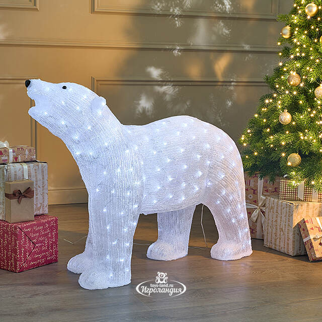 Светодиодная фигура Медведь - Abitante Artico 100 см, 200 холодных белых LED ламп, IP44 Winter Deco