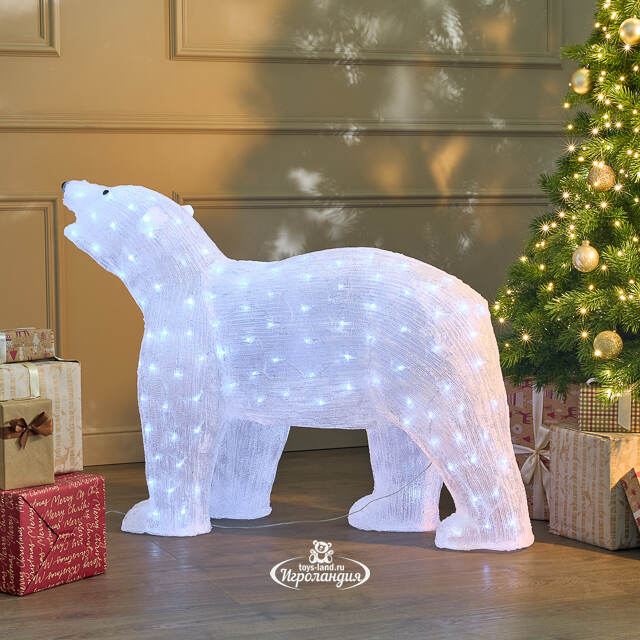 Светодиодная фигура Медведь - Abitante Artico 100 см, 200 холодных белых LED ламп, IP44 Winter Deco