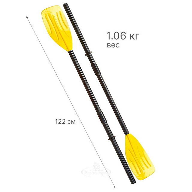 Вёсла для лодки 122 см складные пластиковые INTEX