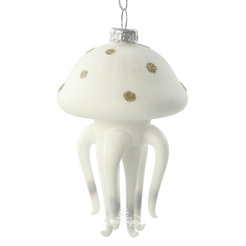 Стеклянная елочная игрушка Медуза - Santuario Miracoli 13 см, подвеска Winter Deco