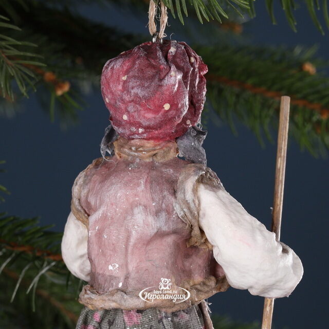 Ватная елочная игрушка Баба Яга - Сказочная Колдунья 13 см, подвеска Winter Deco