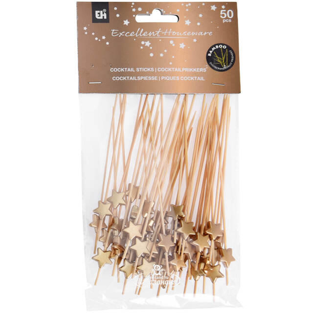 Шпажки для канапе Golden Stars 12 см, 50 шт Koopman