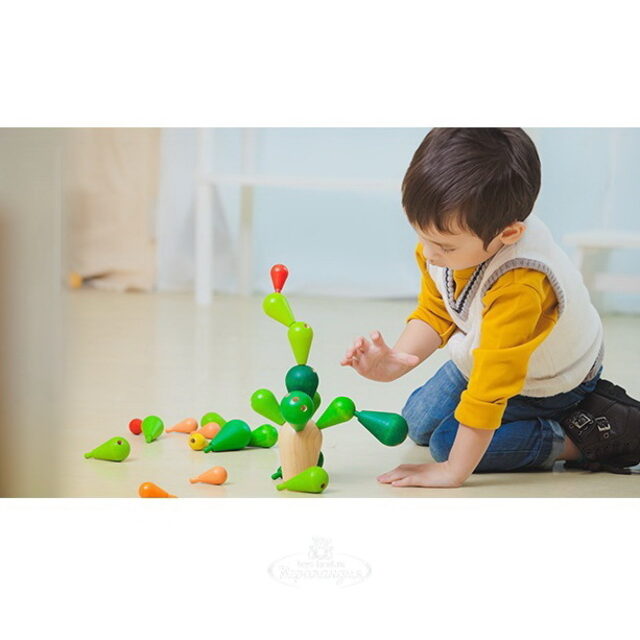 Игра-балансир Кактус, 24*24*22 см, дерево Plan Toys