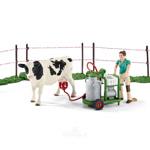 Игровой набор Семья коров на пастбище с фигурками и аксессуарами Schleich