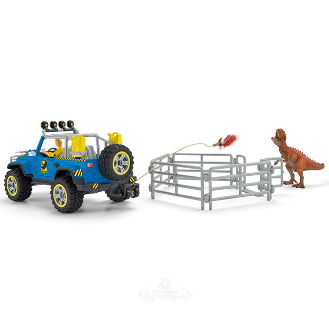 Игровой набор Внедорожник с Дино-форпостом с фигурками и аксессуарами Schleich