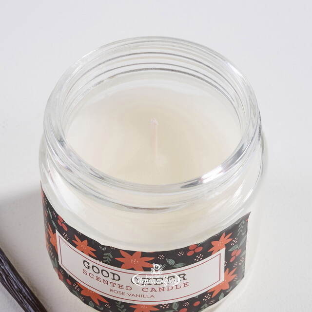 Ароматическая свеча Good Cheer: Роза и Ваниль 6 см Koopman