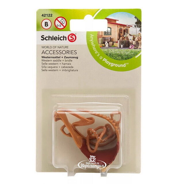 Набор аксессуаров Седло Вестерн с уздечкой 2 предмета Schleich (Шляйх)
