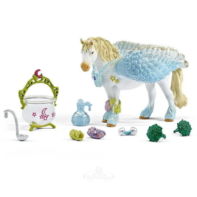 Игровой набор Schleich Пегас и волшебные травы с аксессуарами, Bayala Schleich