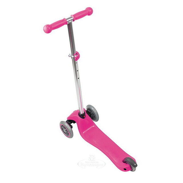 Трехколесный самокат Globber Primo Lights, светящиеся колеса 121/80 мм, розовый Globber