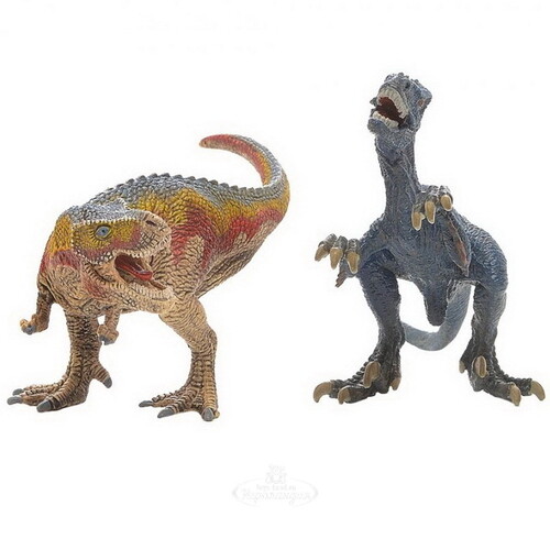 Набор фигурок Динозавры: Тираннозавр Рекс и Велоцираптор 12 см 2 шт Schleich
